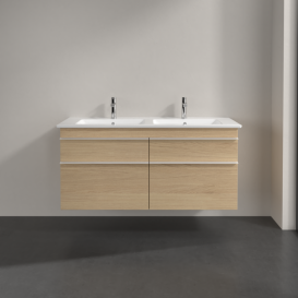 Тумба под раковину Villeroy & Boch Venticello 125,3х50,2 см ДСП северный дуб/ручка алюминий белый A93002VJ