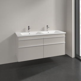 Тумба під раковину Villeroy&Boch Venticello 125,3х50,2 см ДСП м'який сірий/ручка алюміній білий A93002VK