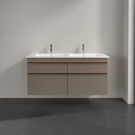 Тумба под раковину Villeroy & Boch Venticello 125,3х50,2 ДСП трюфель серый/ручка медь A93005VG