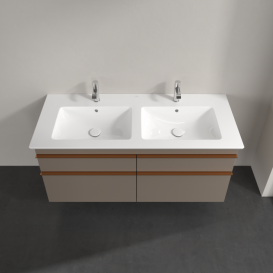 Тумба под раковину Villeroy & Boch Venticello 125,3х50,2 ДСП трюфель серый/ручка медь A93005VG