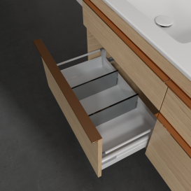 Тумба под раковину Villeroy & Boch Venticello 125,3х50,2 см ДСП северный дуб/ручка медь A93005VJ