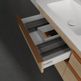 Тумба под раковину Villeroy & Boch Venticello 125,3х50,2 см ДСП северный дуб/ручка медь A93005VJ