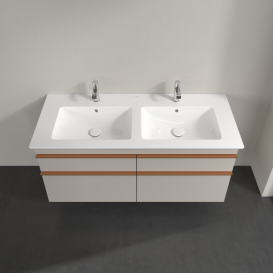 Тумба под раковину Villeroy & Boch Venticello 125,3х50,2 см ДСП мягкий серый/ручка медь A93005VK