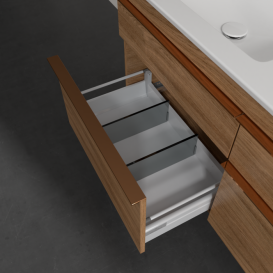 Тумба під раковину Villeroy & Boch Venticello 125,3х50,2 см ДСП дуб канзас/ручка мідь A93005RH