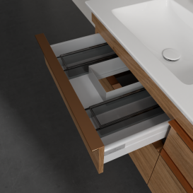 Тумба під раковину Villeroy & Boch Venticello 125,3х50,2 см ДСП дуб канзас/ручка мідь A93005RH