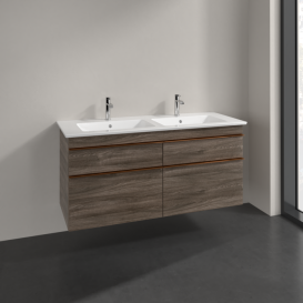 Тумба під раковину Villeroy & Boch Venticello 125,3х50,2 см ДСП кам'яний дуб/ручка мідь A93005RK