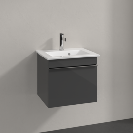 Тумба под раковину Villeroy & Boch Venticello 46,6х42,5 см МДФ глянцевый серый/ручка хром A93101FP
