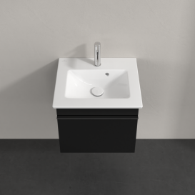 Тумба под раковину Villeroy & Boch Venticello 46,6х42,5 см МДФ черный матовый лак/ручка хром A93101PD