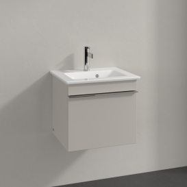 Тумба под раковину Villeroy & Boch Venticello 46,6х42,5 см ДСП мягкий серый/ручка хром A93101VK