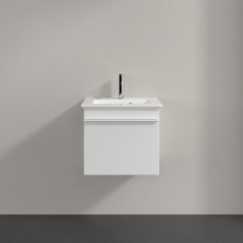 Тумба под раковину Villeroy & Boch Venticello 46,6х42,5 см МДФ глянцевый белый/ручка алюминий белый A93102DH