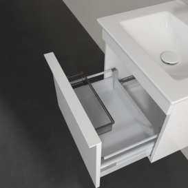 Тумба под раковину Villeroy & Boch Venticello 46,6х42,5 см МДФ глянцевый белый/ручка алюминий белый A93102DH