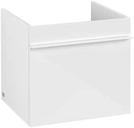 Тумба под раковину Villeroy & Boch Venticello 46,6х42,5 см МДФ глянцевый белый/ручка алюминий белый A93102DH