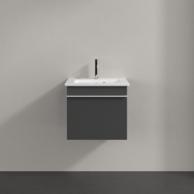 Тумба под раковину Villeroy & Boch Venticello 46,6х42,5 см МДФ глянцевый серый/ручка алюминий белый A93102FP