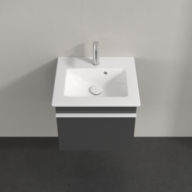 Тумба под раковину Villeroy & Boch Venticello 46,6х42,5 см МДФ глянцевый серый/ручка алюминий белый A93102FP