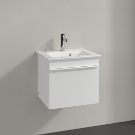 Тумба под раковину Villeroy & Boch Venticello 46,6х42,5 см ДСП/МДФ белый матовый/ручка алюминий белый A93102MS