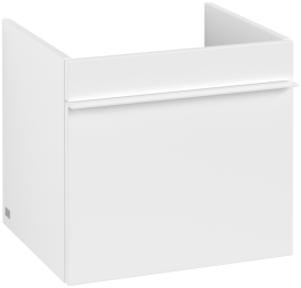 Тумба под раковину Villeroy & Boch Venticello 46,6х42,5 см ДСП/МДФ белый матовый/ручка алюминий белый A93102MS