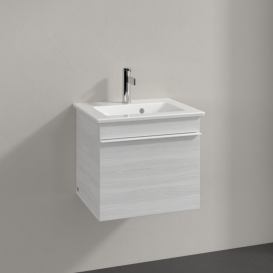 Тумба под раковину Villeroy & Boch Venticello 46,6х42,5 см ДСП/МДФ белое дерево/ручка алюминий белый A93102E8