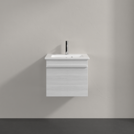 Тумба под раковину Villeroy & Boch Venticello 46,6х42,5 см ДСП/МДФ белое дерево/ручка алюминий белый A93102E8