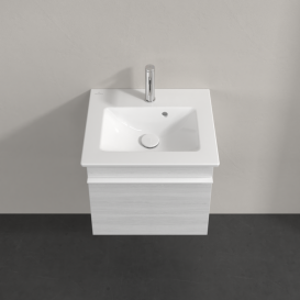 Тумба под раковину Villeroy & Boch Venticello 46,6х42,5 см ДСП/МДФ белое дерево/ручка алюминий белый A93102E8