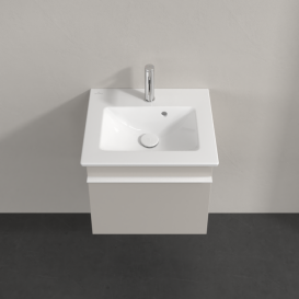 Тумба під раковину Villeroy & Boch Venticello 46,6х42,5 см ДСП м'який сірий/ручка алюміній білий A93102VK