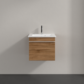 Тумба под раковину Villeroy & Boch Venticello 46,6х42,5 см ДСП дуб канзас/ручка алюминий белый A93102RH