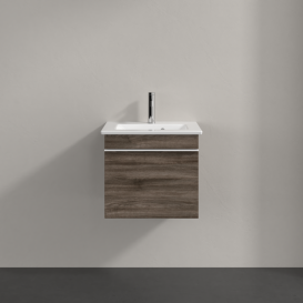 Тумба под раковину Villeroy & Boch Venticello 46,6х42,5 см ДСП каменный дуб/ручка алюминий белый A93102RK