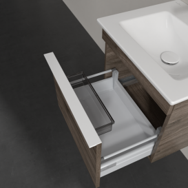 Тумба под раковину Villeroy & Boch Venticello 46,6х42,5 см ДСП каменный дуб/ручка алюминий белый A93102RK