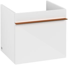 Тумба под раковину Villeroy & Boch Venticello 46,6х42,5 см МДФ глянцевый белый/ручка медь A93105DH