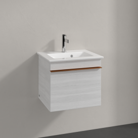 Тумба під раковину Villeroy & Boch Venticello 46,6х42,5 см ДСП/МДФ біле дерево/ручка мідь A93105E8
