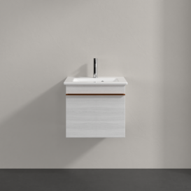 Тумба під раковину Villeroy & Boch Venticello 46,6х42,5 см ДСП/МДФ біле дерево/ручка мідь A93105E8