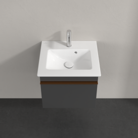 Тумба під раковину Villeroy & Boch Venticello 46,6х42,5 см МДФ глянсовий сірий/ручка мідь A93105FP