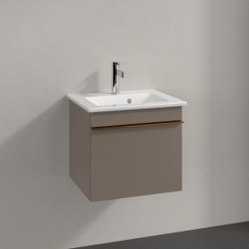 Тумба под раковину Villeroy & Boch Venticello 46,6х42,5 ДСП трюфель серый/ручка медь A93105VG