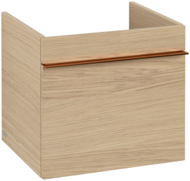 Тумба під раковину Villeroy & Boch Venticello 46,6х42,5 см ДСП північний дуб/ручка мідь A93105VJ