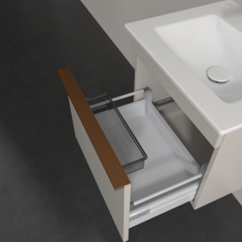 Тумба под раковину Villeroy & Boch Venticello 46,6х42,5 см ДСП мягкий серый/ручка медь A93105VK