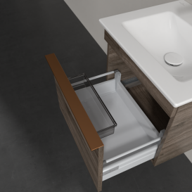 Тумба под раковину Villeroy & Boch Venticello 46,6х42,5 см ДСП каменный дуб/ручка медь A93105RK