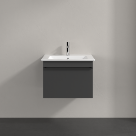 Тумба под раковину Villeroy & Boch Venticello 55,3х50,2 см МДФ глянцевый серый/ручка хром A93201FP