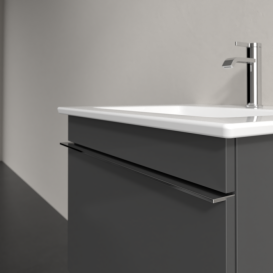 Тумба под раковину Villeroy & Boch Venticello 55,3х50,2 см МДФ глянцевый серый/ручка хром A93201FP