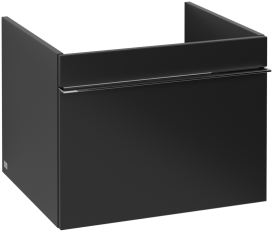 Тумба під раковину Villeroy & Boch Venticello 55,3х50,2 см МДФ чорний матовий лак/ручка хром A93201PD
