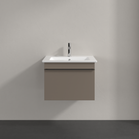 Тумба под раковину Villeroy & Boch Venticello 55,3х50,2 см ДСП трюфель серый/ручка хром A93201VG