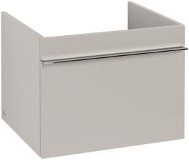 Тумба под раковину Villeroy & Boch Venticello 55,3х50,2 см ДСП мягкий серый/ручка хром A93201VK