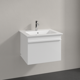 Тумба под раковину Villeroy & Boch Venticello 55,3х50,2 см МДФ глянцевый белый/ручка алюминий белый A93202DH