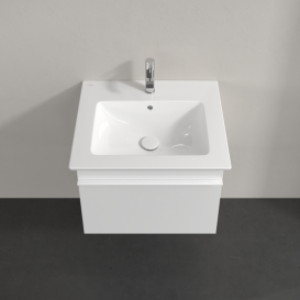 Тумба под раковину Villeroy & Boch Venticello 55,3х50,2 см МДФ глянцевый белый/ручка алюминий белый A93202DH