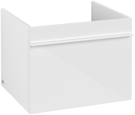 Тумба под раковину Villeroy & Boch Venticello 55,3х50,2 см МДФ глянцевый белый/ручка алюминий белый A93202DH