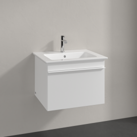 Тумба под раковину Villeroy & Boch Venticello 55,3х50,2 см ДСП/МДФ белый матовый/ручка алюминий белый A93202MS