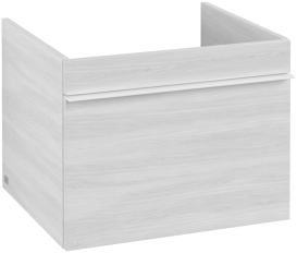 Тумба под раковину Villeroy & Boch Venticello 55,3х50,2 см ДСП/МДФ белое дерево/ручка алюминий белый A93202E8