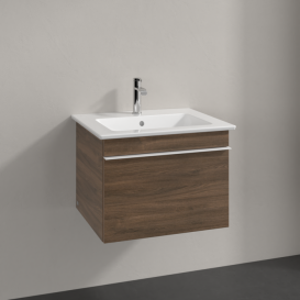 Тумба под раковину Villeroy & Boch Venticello 55,3х50,2 см ДСП дуб аризона/ручка алюминий белый A93202VH