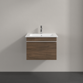 Тумба под раковину Villeroy & Boch Venticello 55,3х50,2 см ДСП дуб аризона/ручка алюминий белый A93202VH