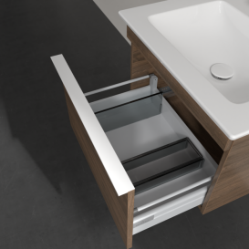 Тумба под раковину Villeroy & Boch Venticello 55,3х50,2 см ДСП дуб аризона/ручка алюминий белый A93202VH