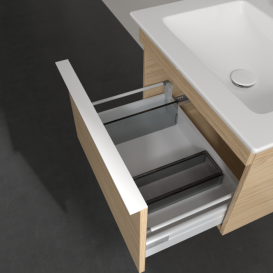 Тумба под раковину Villeroy & Boch Venticello 55,3х50,2 см ДСП северный дуб/ручка алюминий белый A93202VJ