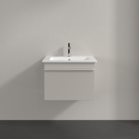 Тумба под раковину Villeroy & Boch Venticello 55,3х50,2 см ДСП мягкий серый/ручка алюминий белый A93202VK